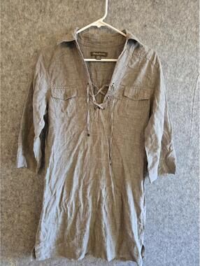 Tommy Bahamas S/P 100% Linen Dress Cottage Beach Vacay Boho